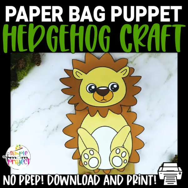 Are you searching for fun preschool activities to teach the letter H? Making these cute, diy hedgehog paper bag puppets are the ideal paper craft projects for toddler, preschool and kindergarten kids. It’s easy to assemble and kids will love making it! Click now to purchase your hedgehog template today!