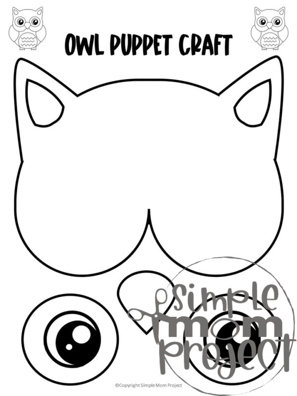 Are you searching for a basic snowy owl template to turn into fun paper bag cartoon owl animal puppets for your kids? This easy printable owl template is perfect for your bird lesson plans, woodland animal puppet shows and owl themed decorations. Click now to purchase your own barn owl template today!