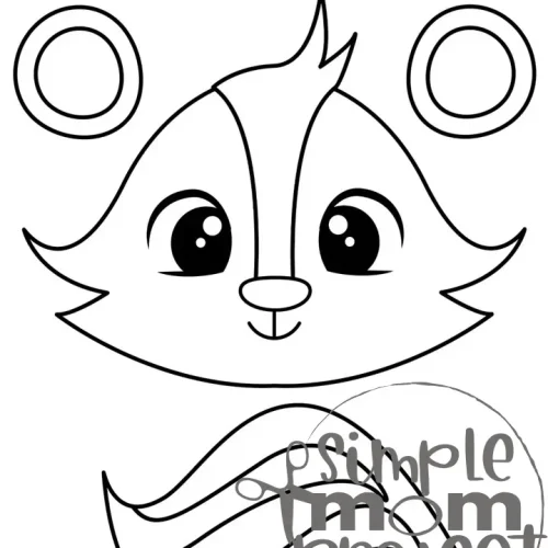Printable Woodland Animal Skunk Paper Bag Puppet Craft 1
