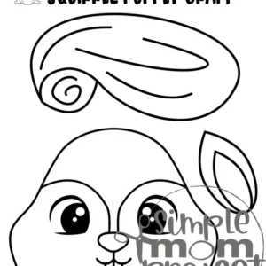 Are you looking for simple printable squirrel paper bag puppet templates for your kids? This printable squirrel hand puppet is so easy to assemble and kids will love using it for a woodland animal puppet show. Click to purchase your own squirrel template and see how this squirrel eats their favorite acorn!