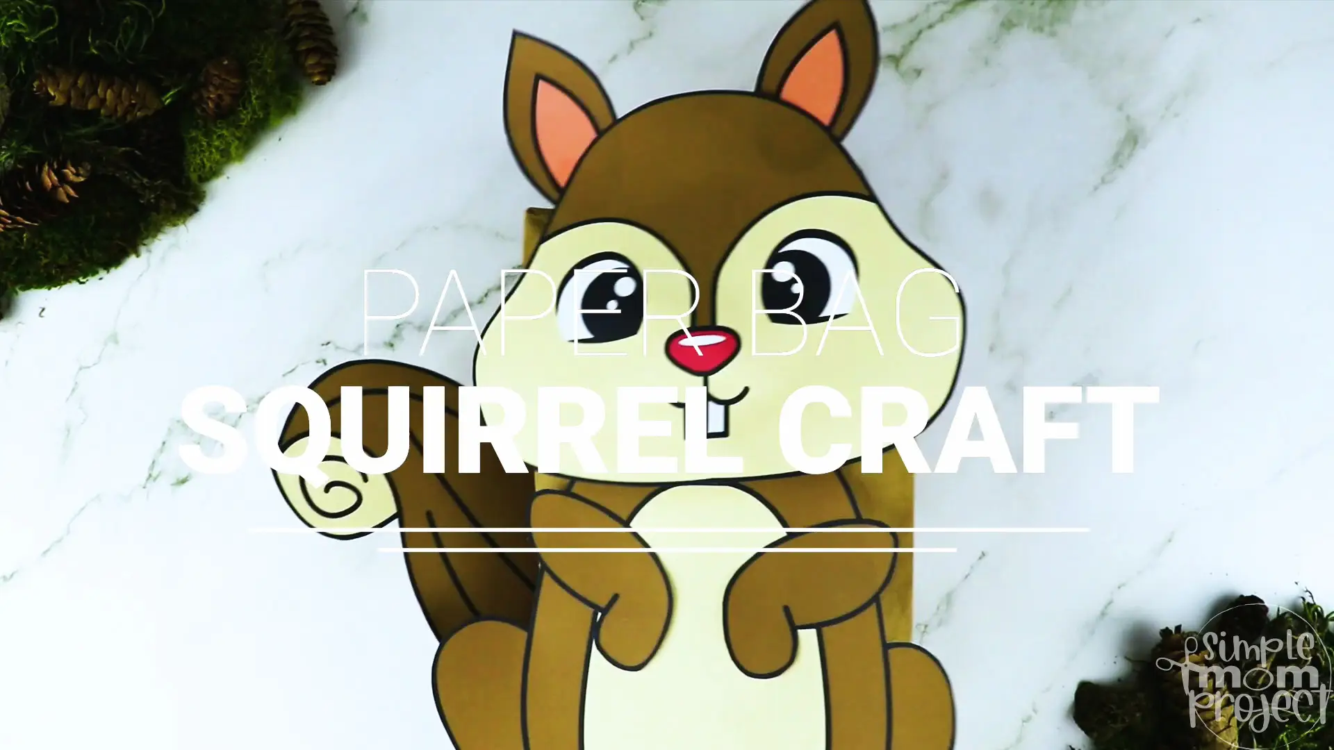 Printable Woodland Animal Squirrel Paper Bag Puppet Craft 1