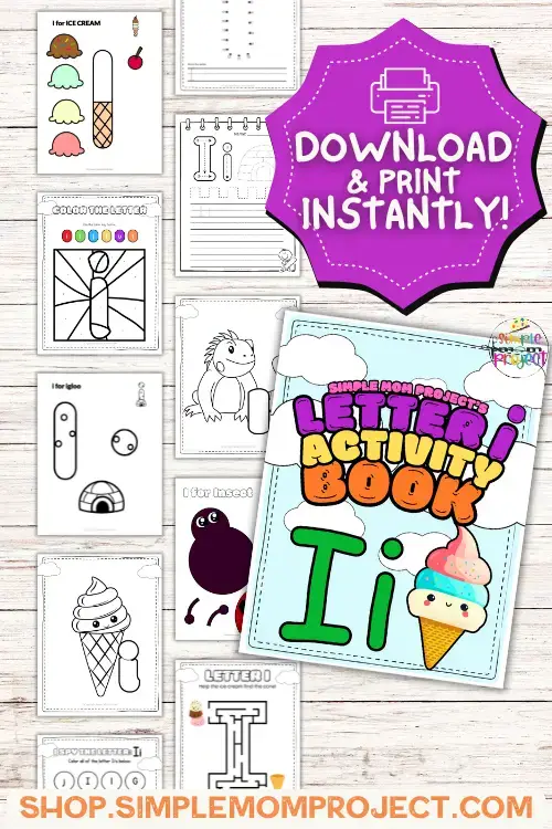 Letter i printable, i worksheets, instant download, i preschool, toddlers, i coloring page, i uppercase, i lowercase, abc kindergarten, letter i phonics, letter i handwriting, letter i tracing, letter i pdf