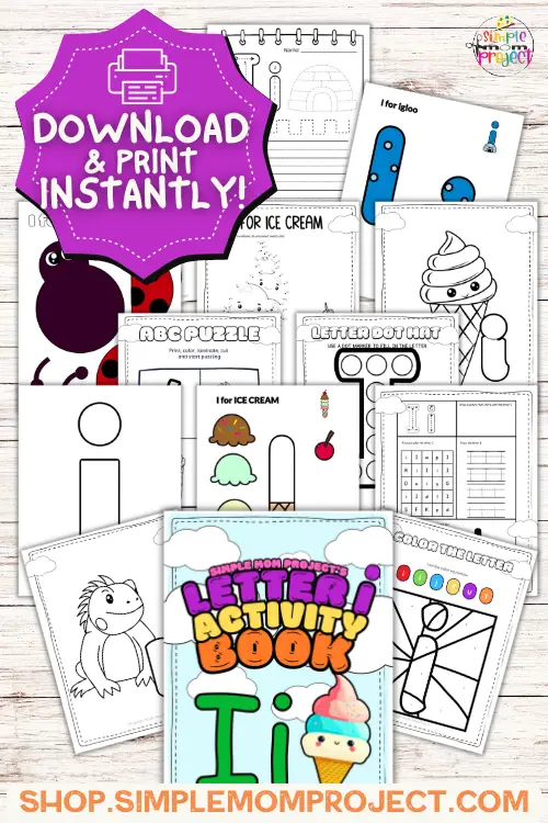 Letter i printable, i worksheets, instant download, i preschool, toddlers, i coloring page, i uppercase, i lowercase, abc kindergarten, letter i phonics, letter i handwriting, letter i tracing, letter i pdf