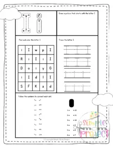 Letter i printable, i worksheets, instant download, i preschool, toddlers, i coloring page, i uppercase, i lowercase, abc kindergarten, letter i phonics, letter i handwriting, letter i tracing, letter i pdf