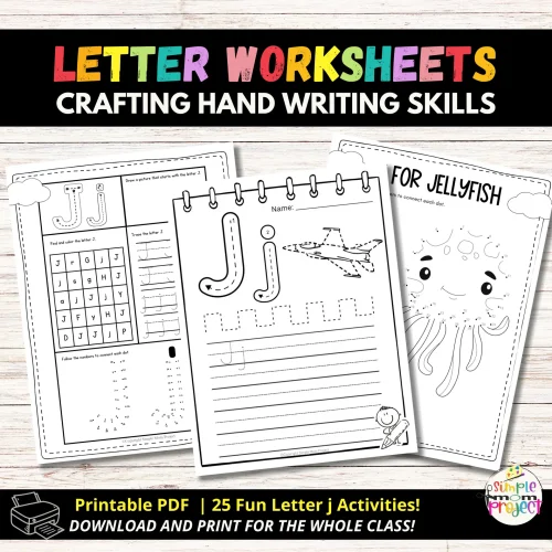 This printable letter J craft pack makes learning fun for kids by helping them master the /J/ sound and write the letter J in both uppercase and lowercase. The templates allow children to create quirky puppets and explore jellyfish facts, turning crafting into an entertaining activity for the whole family. Parents and kids can enjoy a bonding experience while being creative with minimal preparation needed. Grab the letter J template set today for a delightful and educational crafting adventure!
