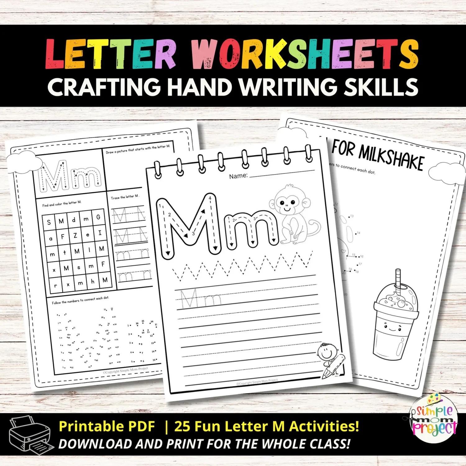 When kids are indoors, spark their creativity with printable letter M craft templates and worksheets! These templates allow for crafting decorations, puppets, and learning tools using simple supplies. The bundle includes coloring pages and cut-and-paste options, perfect for family bonding and creating memories. Kids can cut out shapes and decorate their letter M masterpieces with various materials. This hassle-free activity promotes joy at home or in the classroom. Grab your letter M printable activity book today!