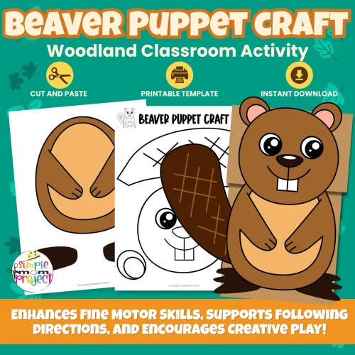 Bring woodland fun to your classroom with this Beaver Paper Bag Puppet Craft! Perfect for preschoolers and kindergarteners to practice fine motor skills. 🦫✂️ #WoodlandCrafts #KidsCrafts #PreschoolActivities