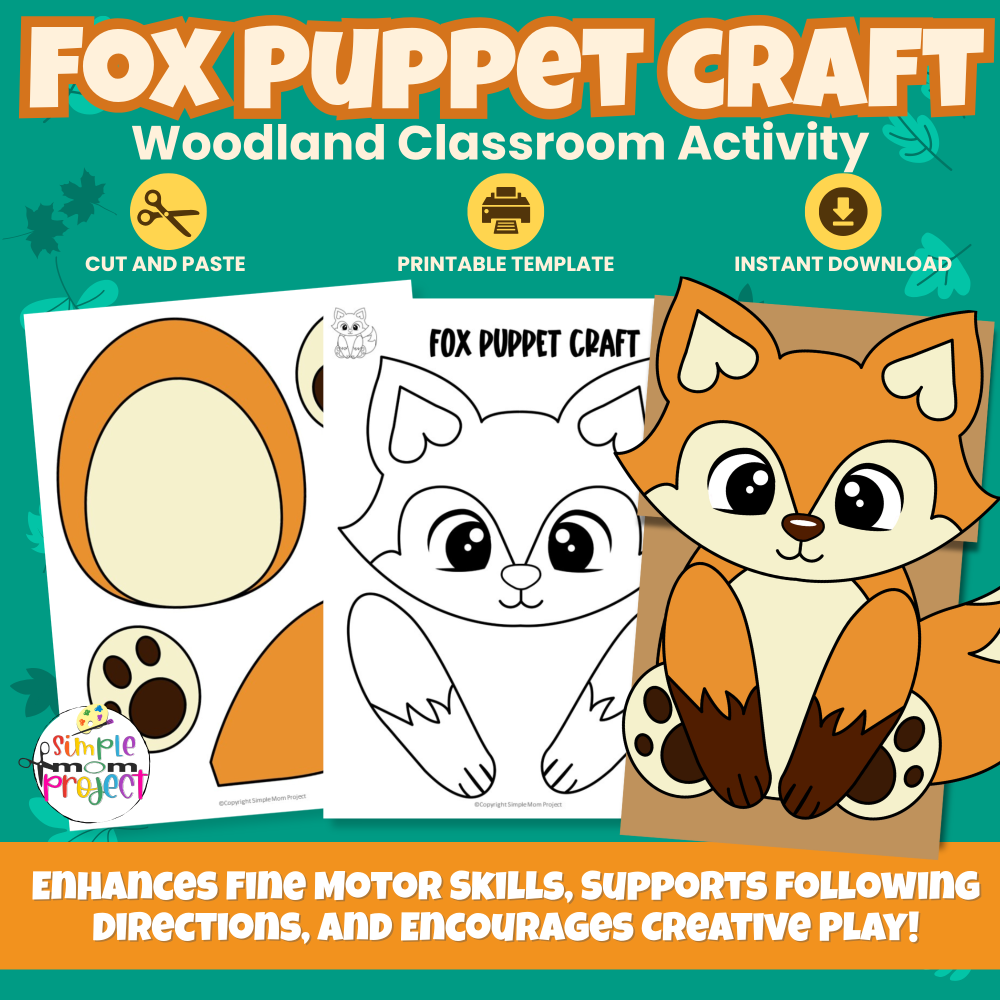 Bring woodland fun to craft time with this Fox Paper Bag Puppet Craft! Perfect for preschoolers and kindergarteners to build fine motor skills. 🦊✂️ #WoodlandCrafts #KidsCrafts #PreschoolActivities