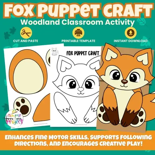 Bring woodland fun to craft time with this Fox Paper Bag Puppet Craft! Perfect for preschoolers and kindergarteners to build fine motor skills. 🦊✂️ #WoodlandCrafts #KidsCrafts #PreschoolActivities