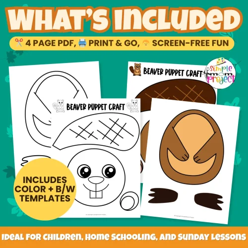 This easy printable beaver craft is a great hands-on project for little learners! Just print, cut, glue, and play — ideal for homeschool or classroom fun. 🌿🎨 #PrintableCrafts #HomeschoolCrafts #BeaverCraft