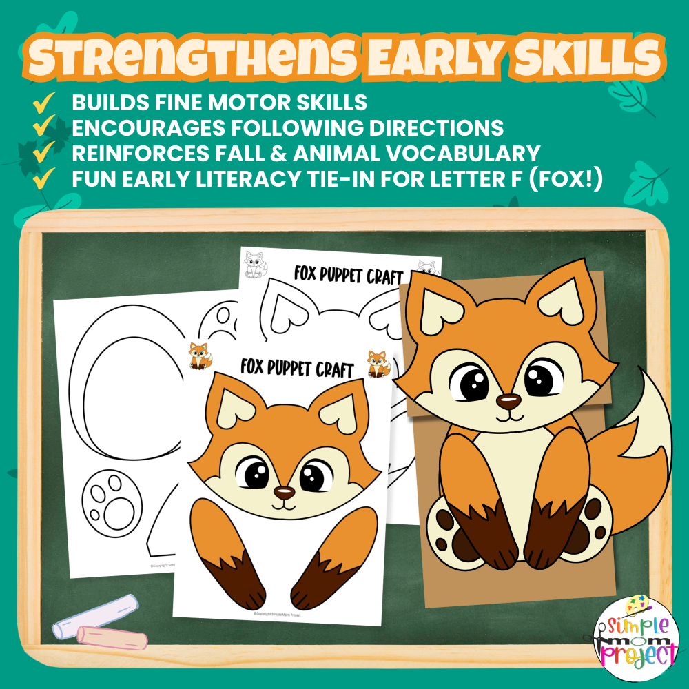 Kids will love making their own Fox Paper Bag Puppet! Great for classrooms, homeschool lessons, or forest-themed pretend play. 🧡🦊 #PaperBagPuppet #AnimalActivities #KindergartenCrafts