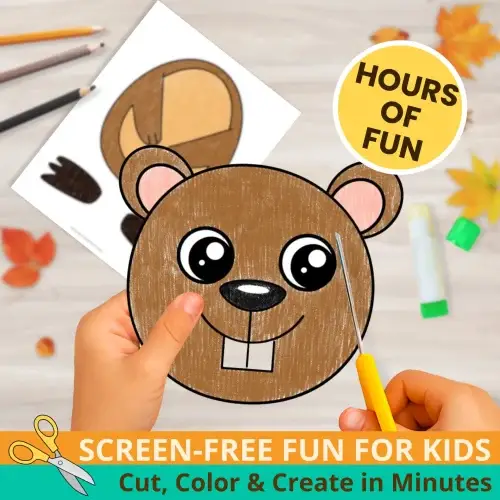 Create your own woodland puppet show with this adorable Beaver Paper Bag Craft! Easy to print and perfect for storytime or fine motor lessons. 🎭✨ #DIYKidsCrafts #AnimalActivities #CraftIdeasForKids