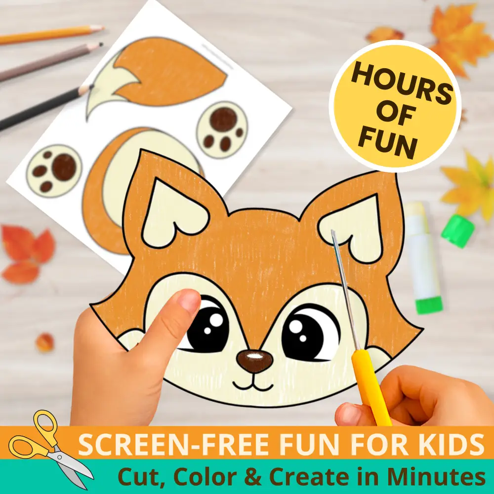 Looking for a quick and creative activity? Try this DIY Fox Puppet Craft — the perfect printable for teachers and parents! ✂️🌿 #DIYKidsCrafts #PrintableCrafts #KindergartenFun