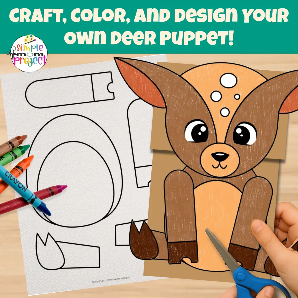 Teachers & parents love this Woodland Deer Puppet Printable! Perfect for classroom centers, storytime, and forest-themed lessons. 🌲🎨 #KidsActivities #PrintablePuppet #PreschoolFun