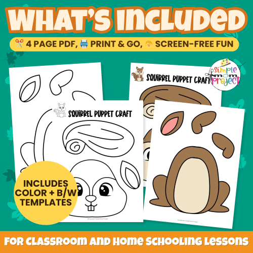 This Printable Squirrel Craft is an adorable classroom activity that builds fine motor skills and creativity. Perfect for woodland units or rainy-day fun! ✂️🍂 #PrintableCrafts #PreschoolActivities