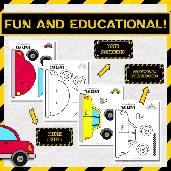 Searching for super simple cut-and-paste vehicle crafts for your little tykes? Look no further! These delightful, low-effort printable vehicle-themed bundles are a total hit for teaching kiddos all about the wacky world of transportation. Transform these adorable vehicle templates into fabulous home or classroom decor, pretend play props, and so much more! Snag your very own vehicle bundle craft today and watch the creativity zoom!