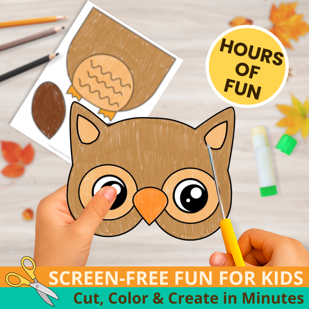 Teachers love this Owl Paper Bag Puppet Template for woodland and fall units! A cute, low-prep craft that keeps kids learning and smiling. 🍂✂️ #PreschoolCraft #WoodlandActivity