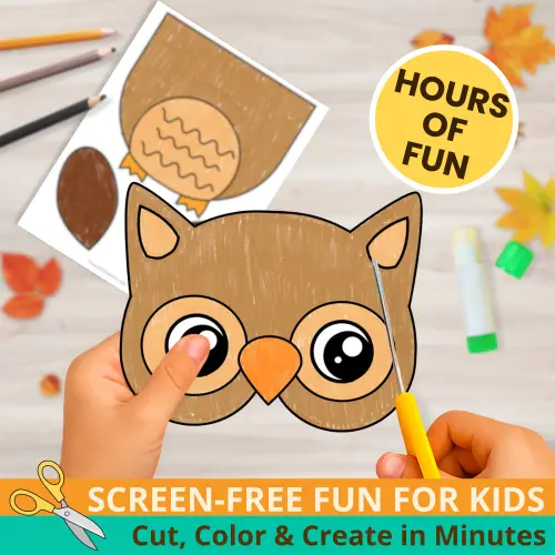 Teachers love this Owl Paper Bag Puppet Template for woodland and fall units! A cute, low-prep craft that keeps kids learning and smiling. 🍂✂️ #PreschoolCraft #WoodlandActivity