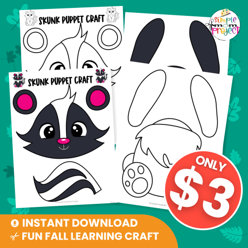 Make storytime fun with this Woodland Skunk Paper Bag Puppet! Perfect for creative play, forest themes, or fine motor practice. 🌳🦨 #PreschoolCraft #AnimalActivity