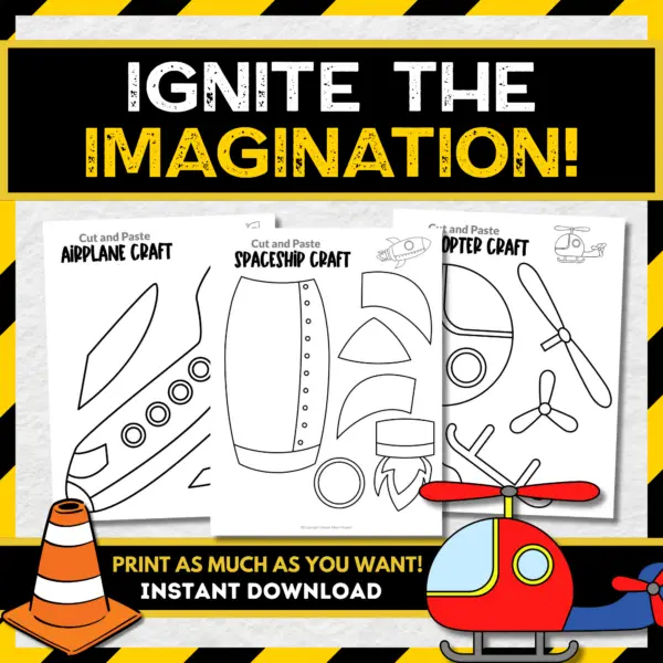 Searching for some super simple black and white vehicle crafts for your little ones? Look no further! These adorable blank vehicle printables are just the ticket for teaching your kiddos all about transportation. Transform our basic templates into spectacular home or classroom decor, or sprinkle them into your imaginative playtime adventures. Don’t miss out—snag your copy today!