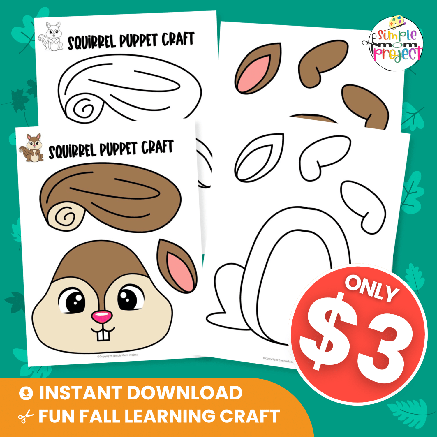 Make storytime interactive with this Woodland Squirrel Paper Bag Puppet. Kids can color, cut, and play while learning about forest animals! 🌳🐿️ #CraftForKids #StorytimeActivity