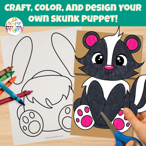 This Easy Skunk Craft for Kids is perfect for woodland animal units, classroom art centers, or homeschool projects. Print, cut, glue, and enjoy! 🧡✂️ #PrintableCraft #WoodlandTheme