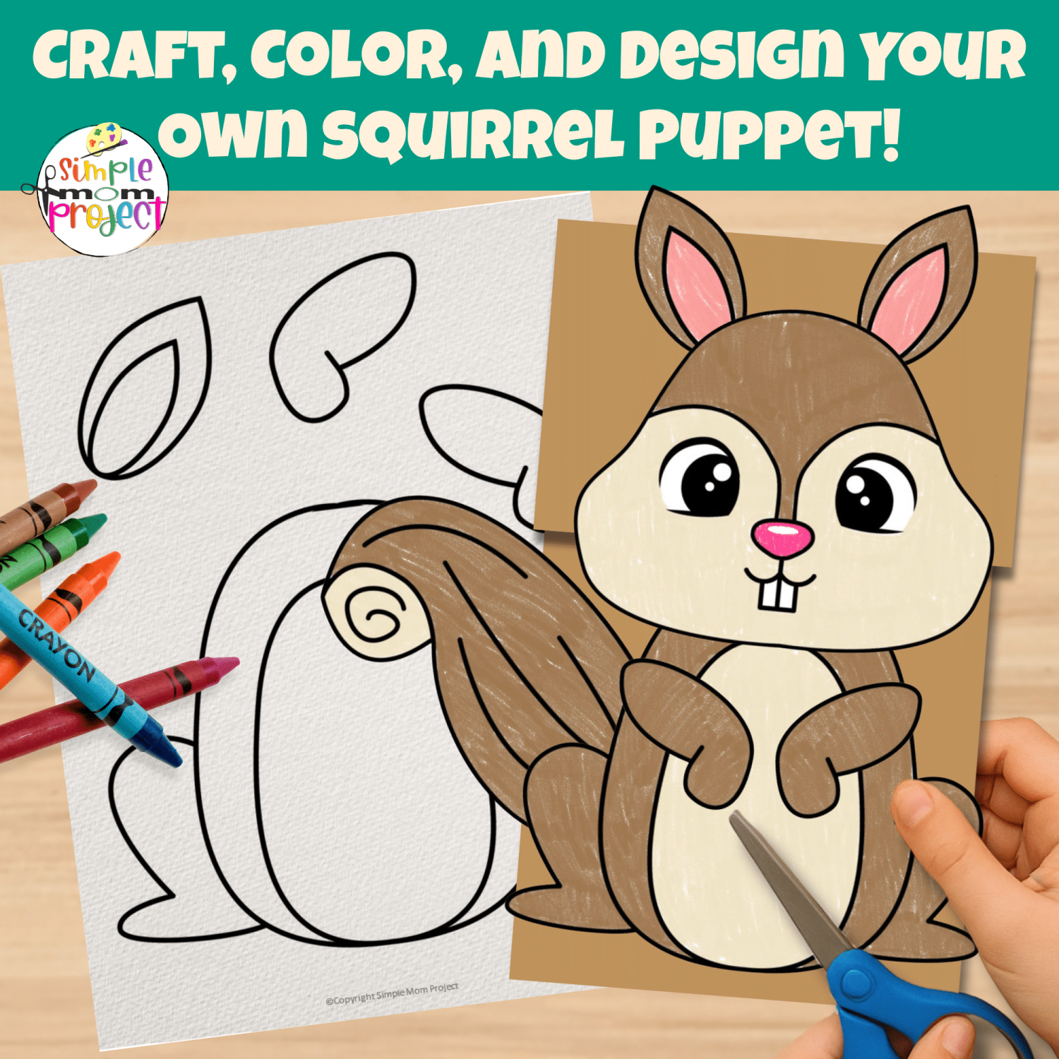 This Easy Squirrel Craft is a teacher favorite! Fun for woodland animal units, fine motor skill practice, and creative play. Print, cut, glue, and enjoy! 🧡 #PreschoolCraft #WoodlandTheme
