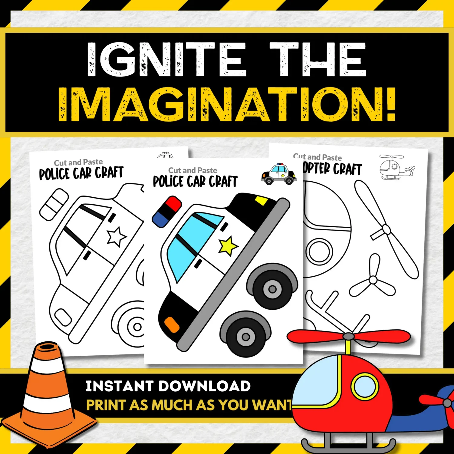 Searching for super simple cut-and-paste vehicle crafts for your little tykes? Look no further! These delightful, low-effort printable vehicle-themed bundles are a total hit for teaching kiddos all about the wacky world of transportation. Transform these adorable vehicle templates into fabulous home or classroom decor, pretend play props, and so much more! Snag your very own vehicle bundle craft today and watch the creativity zoom!