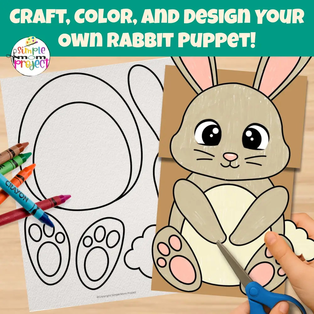 Make learning fun with this Woodland Rabbit Paper Bag Puppet! Includes color and black & white templates — perfect for creative play and early learning. 🐇🌿 #WoodlandCraft #KidsLearning