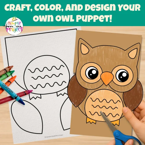 Make storytime come alive with this Woodland Owl Paper Bag Puppet! Perfect for preschoolers to create, imagine, and play. 🌲🦉 #PrintablePuppet #CraftForKids