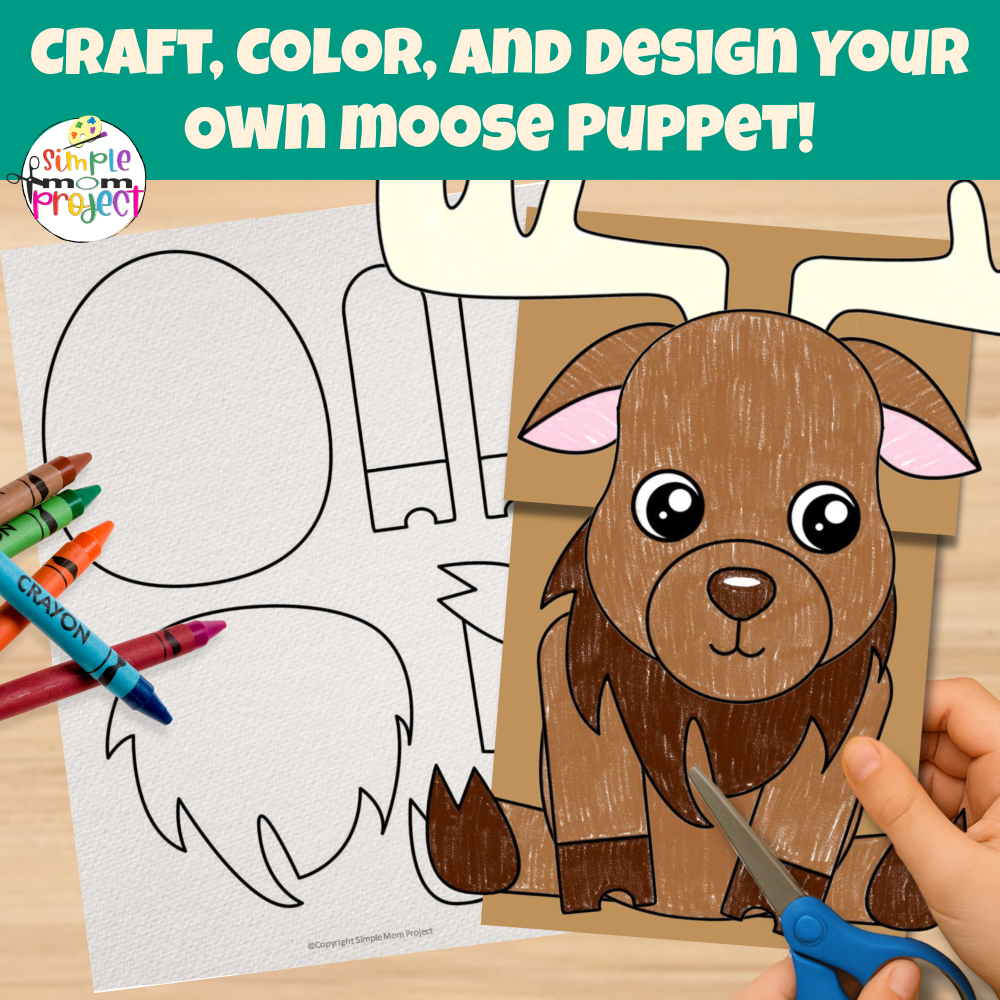 Add a new forest friend to your woodland unit with this Printable Moose Paper Bag Puppet! Perfect for preschoolers and kindergarteners. 🫎🎨 #WoodlandCraft #KidsLearning