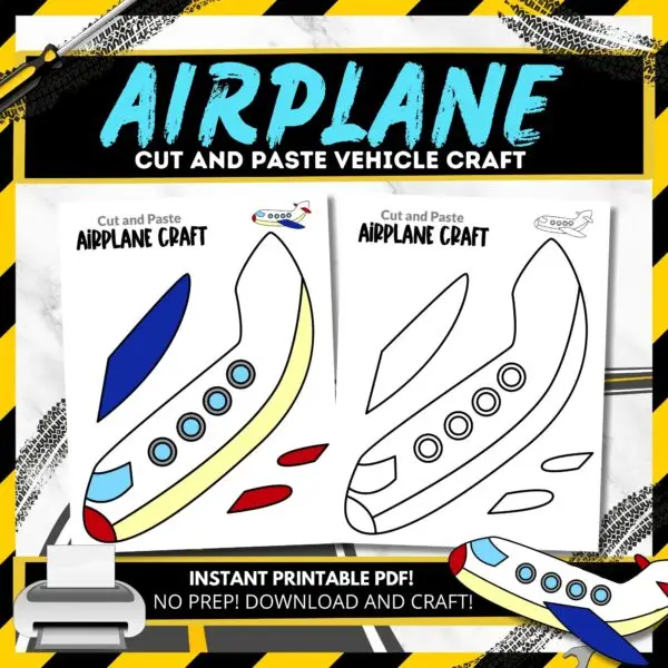 Create a fun printable airplane craft with simple supplies at home, suitable for kids of all ages. This project enhances coloring skills, hand-eye coordination, and imagination. Ideal for parties, decorating, or educational fun, it includes step-by-step images, instructions, and a tutorial video for easy crafting. Perfect for family bonding or group activities!