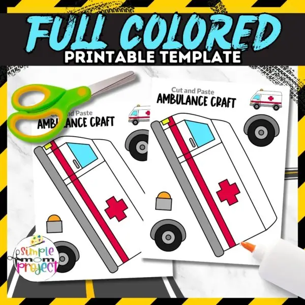 Explore the world of transportation with a printable ambulance craft template, perfect for toddlers to kindergarteners. This fun activity enhances creativity, focus, and motor skills as kids color, cut, and create their own ambulances. The template includes step-by-step instructions, images, and a tutorial video, making it an enjoyable family bonding activity with endless possibilities for playtime and decorations.