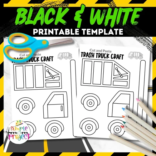 Looking for creative fun with preschoolers or toddlers? Try this printable community helper garbage truck project! It's great for little ones and even adults who enjoy crafts. This activity teaches shapes and vehicle types while enhancing focus and motor skills. With minimal supplies needed, you can spend quality time with your mini artists and create lasting memories using this fun trash truck template!