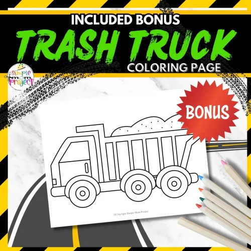 Looking for creative fun with preschoolers or toddlers? Try this printable community helper garbage truck project! It's great for little ones and even adults who enjoy crafts. This activity teaches shapes and vehicle types while enhancing focus and motor skills. With minimal supplies needed, you can spend quality time with your mini artists and create lasting memories using this fun trash truck template!