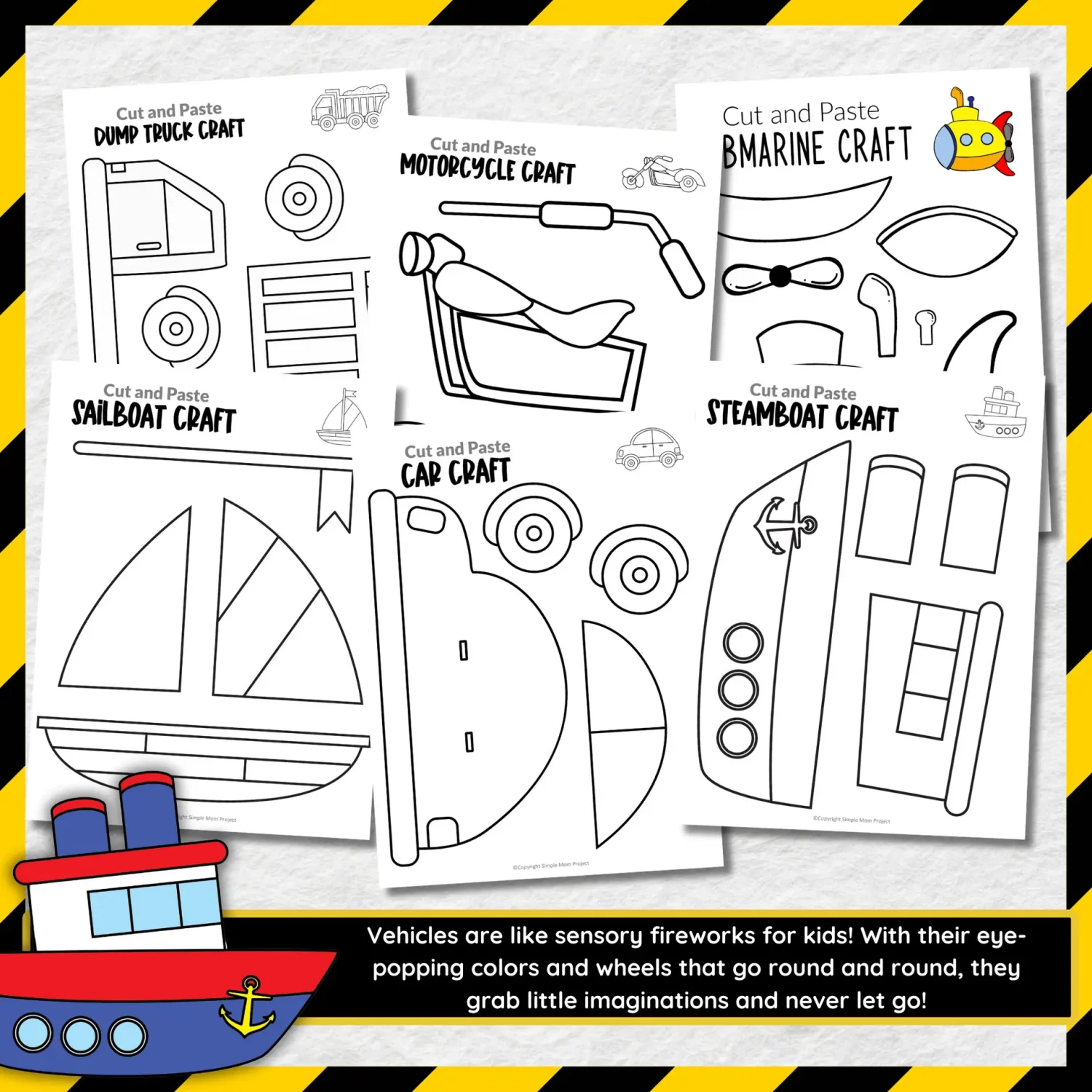 Are you in search of a simple, step-by-step cut-and-paste activity for your toddlers? Click now to access black and white printable vehicle templates for creating adorable paper crafts! These straightforward printable vehicle crafts are ideal for children learning about different modes of transportation. Kids of all ages, including kindergartners and older, will enjoy crafting these easy printable vehicle cut-and-paste projects!