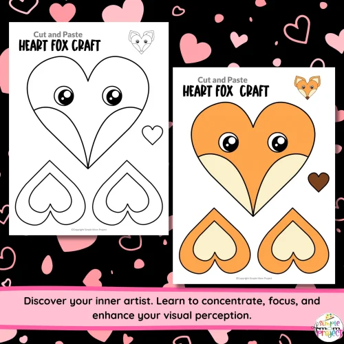 Prepare for a fun crafting adventure with your little ones using this heart-shaped fox craft, ideal for toddlers and preschoolers. This printable activity boosts fine motor skills and creativity through cutting, coloring, and decorating. The template is perfect for joyful family time or engaging classroom activities. Let the crafting fun begin!