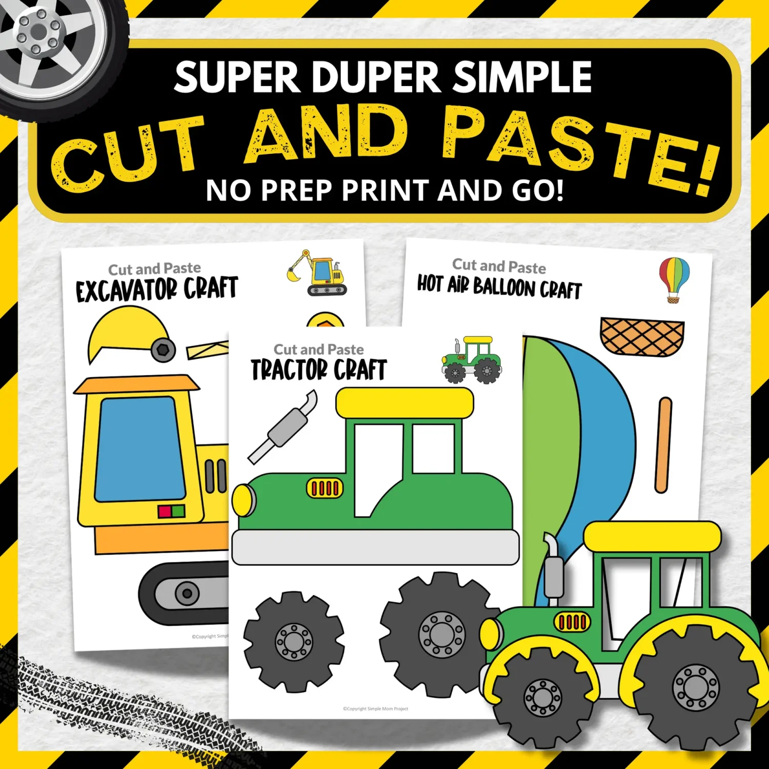 Are you in search of a vibrant set of easy-to-print vehicle crafts? These charming cut-and-paste full-color vehicle crafts are just what you need! Your children will enjoy creating fantastic projects like a school bus craft, hot air balloon craft, taxi cab craft, and many others using these simple, printable templates. Click now to buy your colorful printable vehicle templates today!