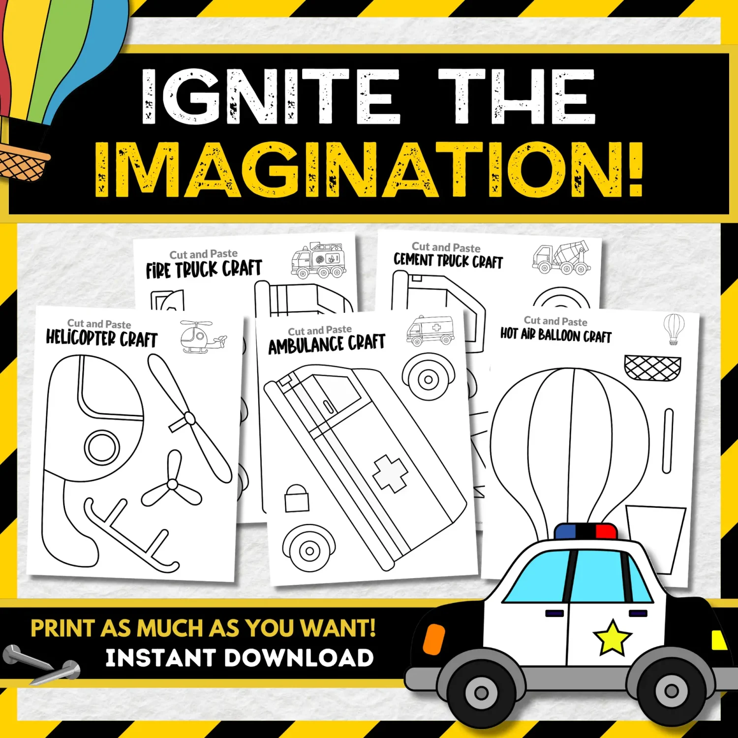 Are you in search of a simple, step-by-step cut-and-paste activity for your toddlers? Click now to access black and white printable vehicle templates for creating adorable paper crafts! These straightforward printable vehicle crafts are ideal for children learning about different modes of transportation. Kids of all ages, including kindergartners and older, will enjoy crafting these easy printable vehicle cut-and-paste projects!