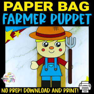 Do your kids love nursery rhyme or the fun Old Macdonald song? Then, they will surely love making these printable farmer paper bag puppet crafts. These farmer hand puppets are great for farm theme lesson plans or community helper theme decorations. Build your farmer puppet and use it in your next puppet show. Click now to download your printable farmer puppet templates!