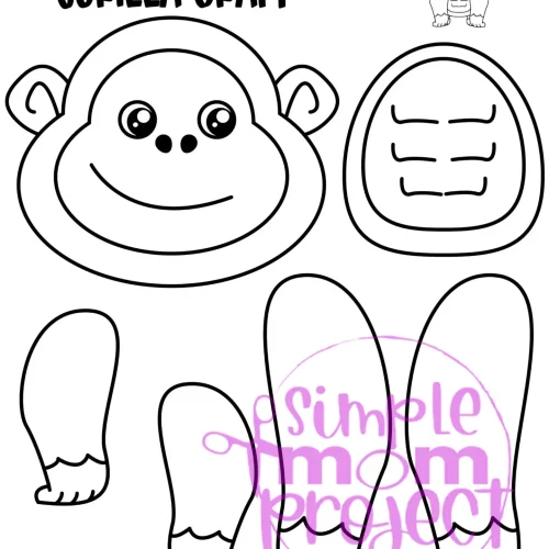 Looking for an easy cut-and-paste craft to teach your kids the letter G? This fun printable gorilla craft template is suitable for kids of all ages, from toddlers, preschoolers to kindergarteners. Include this simple gorilla shape template to your alphabet lessons, animal decorations, coloring or craft activities. Click now to grab your own printable gorilla template!