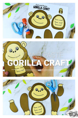Gorilla Cut and Paste Craft - Simple Mom Project Store