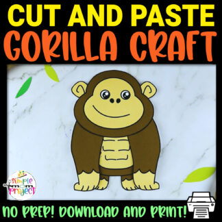 Gorilla Cut and Paste Craft - Simple Mom Project Store