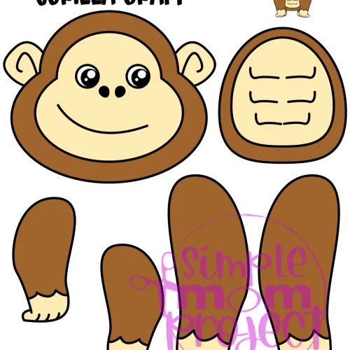 Looking for an easy cut-and-paste craft to teach your kids the letter G? This fun printable gorilla craft template is suitable for kids of all ages, from toddlers, preschoolers to kindergarteners. Include this simple gorilla shape template to your alphabet lessons, animal decorations, coloring or craft activities. Click now to grab your own printable gorilla template!