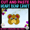 Are you looking for a printable heart shaped bear craft for your toddler, preschool and kindergarten kids? These printable heart bear crafts are great to include in your lesson plans, preschool paper craft projects, diy greeting cards, decorations and puppet shows. Click now to grab your adorable heart bear templates today!