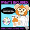 Heart Monkey Cut and Paste Craft - Simple Mom Project Store