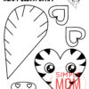 Printable Heart Zebra Cut and Paste Craft Template for Toddlers, Preschoolers, and Kindergarteners