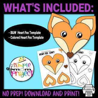 Looking for a simple heart shaped fox craft for your toddler, preschool or kindergarten kids to color and have fun with? This easy printable heart fox craft is simple cut and paste patterns to keep your little ones busy for hours. Turn this printable heart fox template into a variety of useful crafts using a few supplies that you probably already have at home. Click now to grab this printable heart shaped fox template today!