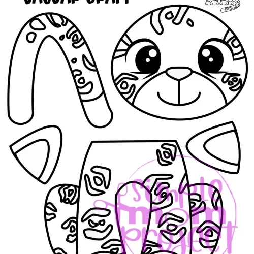 Are you looking for a fun and easy way to teach the letter J to your preschool, kindergarten or even toddler age kids? Use this easy jaguar craft to do it! It’s perfect for practice cutting and learning fun facts about jaguars. This diy printable jaguar craft template can also be glued to a paper plate or paper bag and turned into a fun art puppet. Gather all your supplies and purchase this printable jaguar template today!