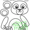 Printable Panda Bear Craft Template for Kids Preschool Toddler elementary nursing home